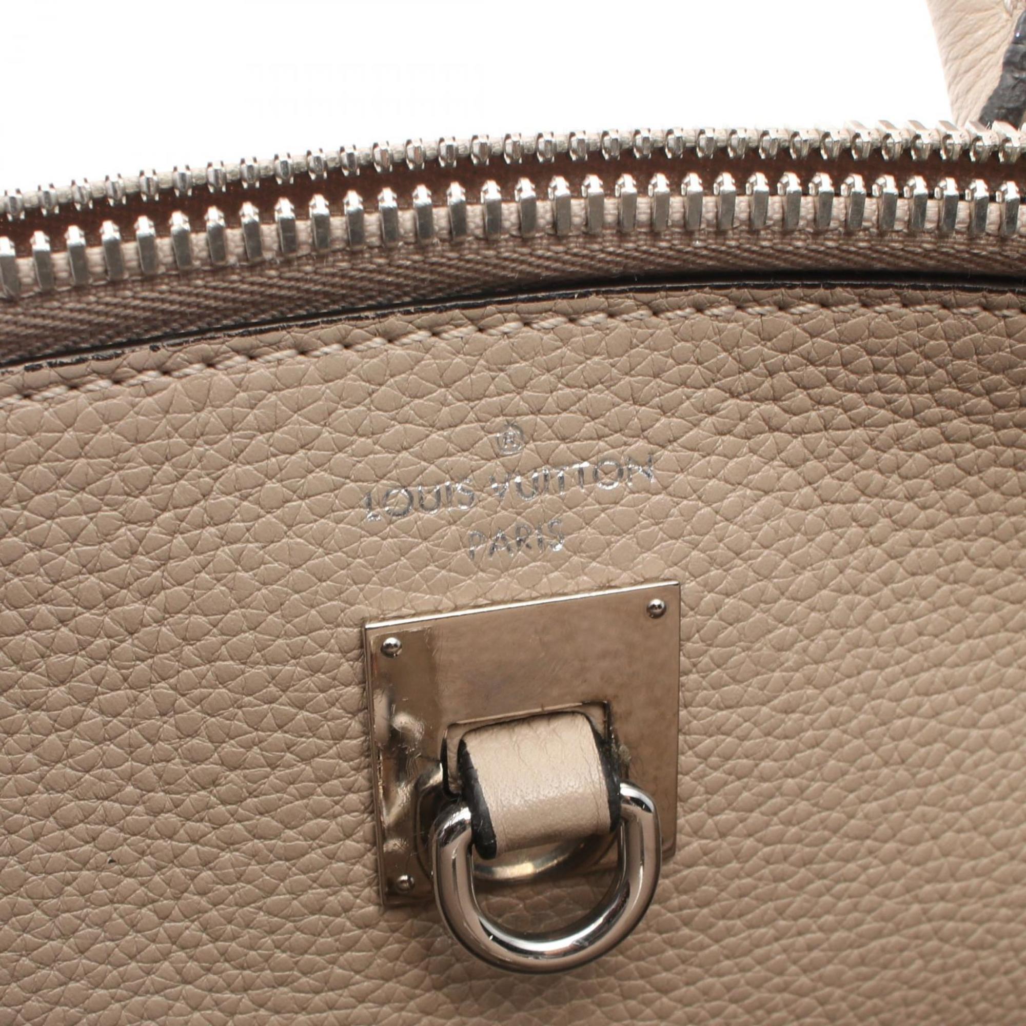 Louis Vuitton LOUIS VUITTON City Steamer MM Handbag Bag Taurillon Leather Women's Beige M53017