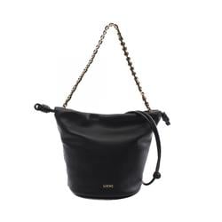 LOEWE Flamenco Purse Bucket Bag Shoulder Leather Women's Black 11FPBX02