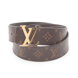 LOUIS VUITTON Santur LV Initial Monogram Belt Clothing Coated Canvas Leather Men's Brown M0323