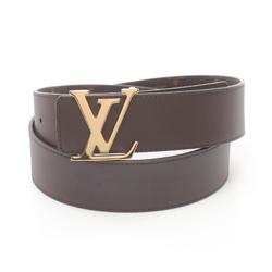 LOUIS VUITTON Santur LV Initial Monogram Belt Clothing Coated Canvas Leather Men's Brown M0323