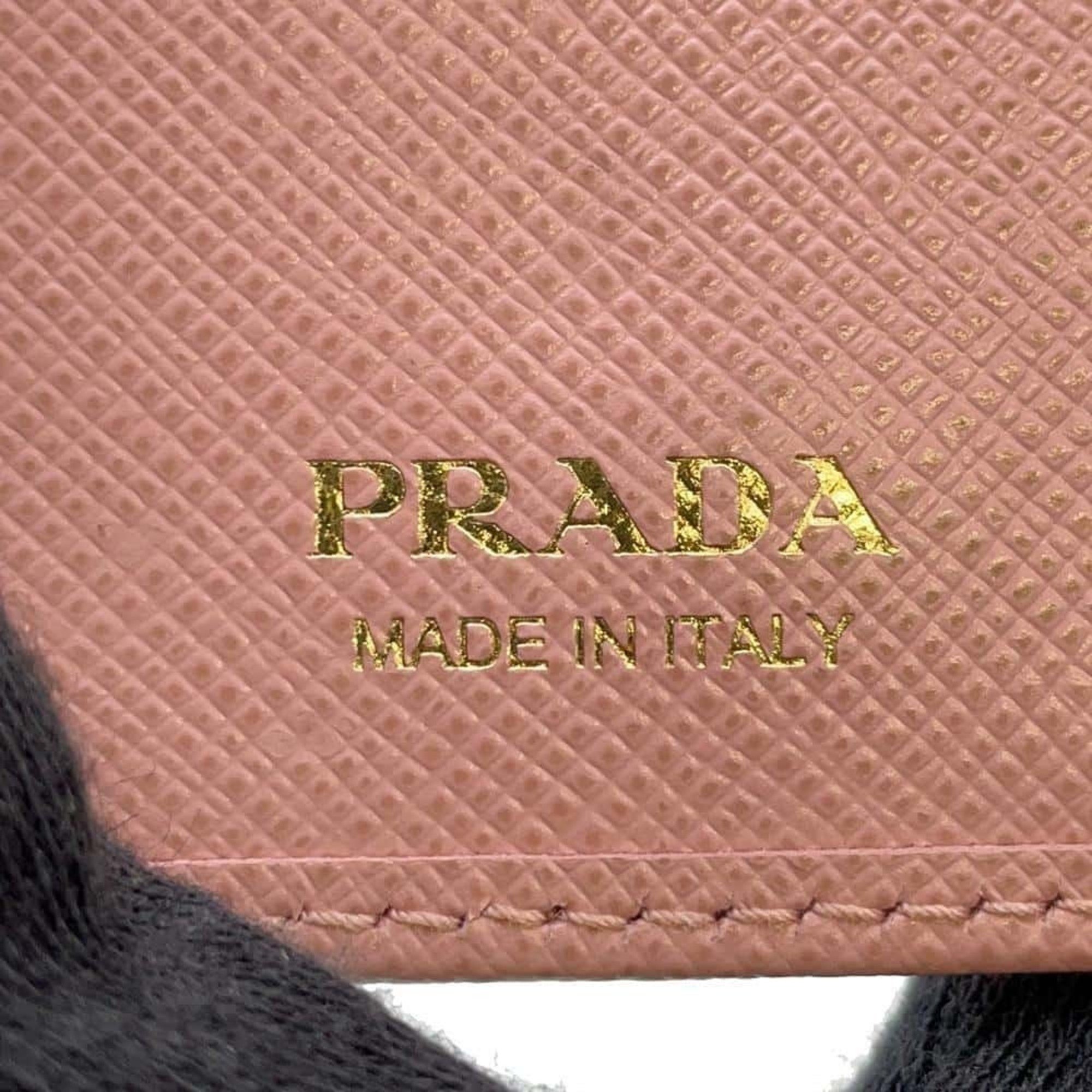 Prada 4-Key Case Saffiano 1PG004 PRADA Key Pink