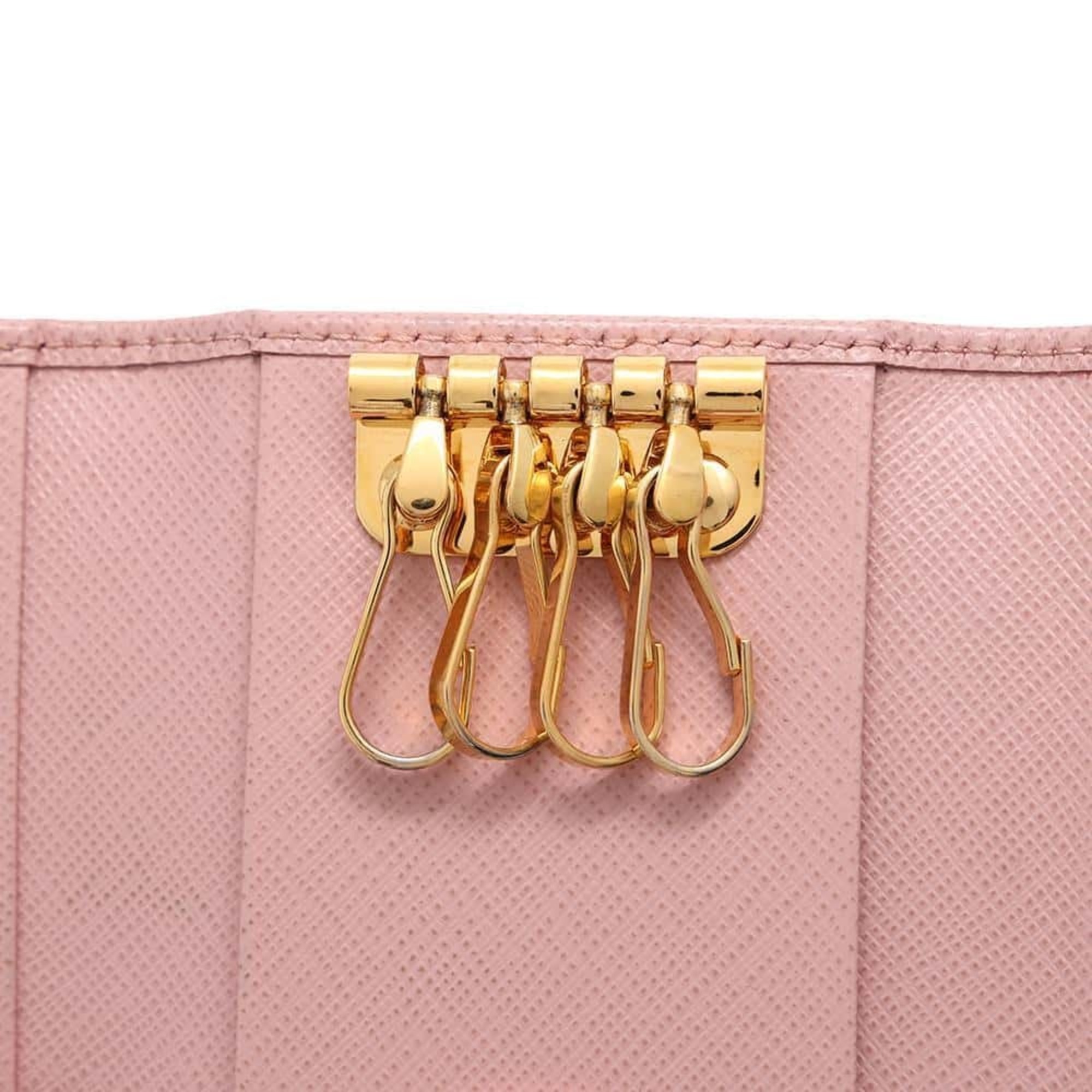 Prada 4-Key Case Saffiano 1PG004 PRADA Key Pink