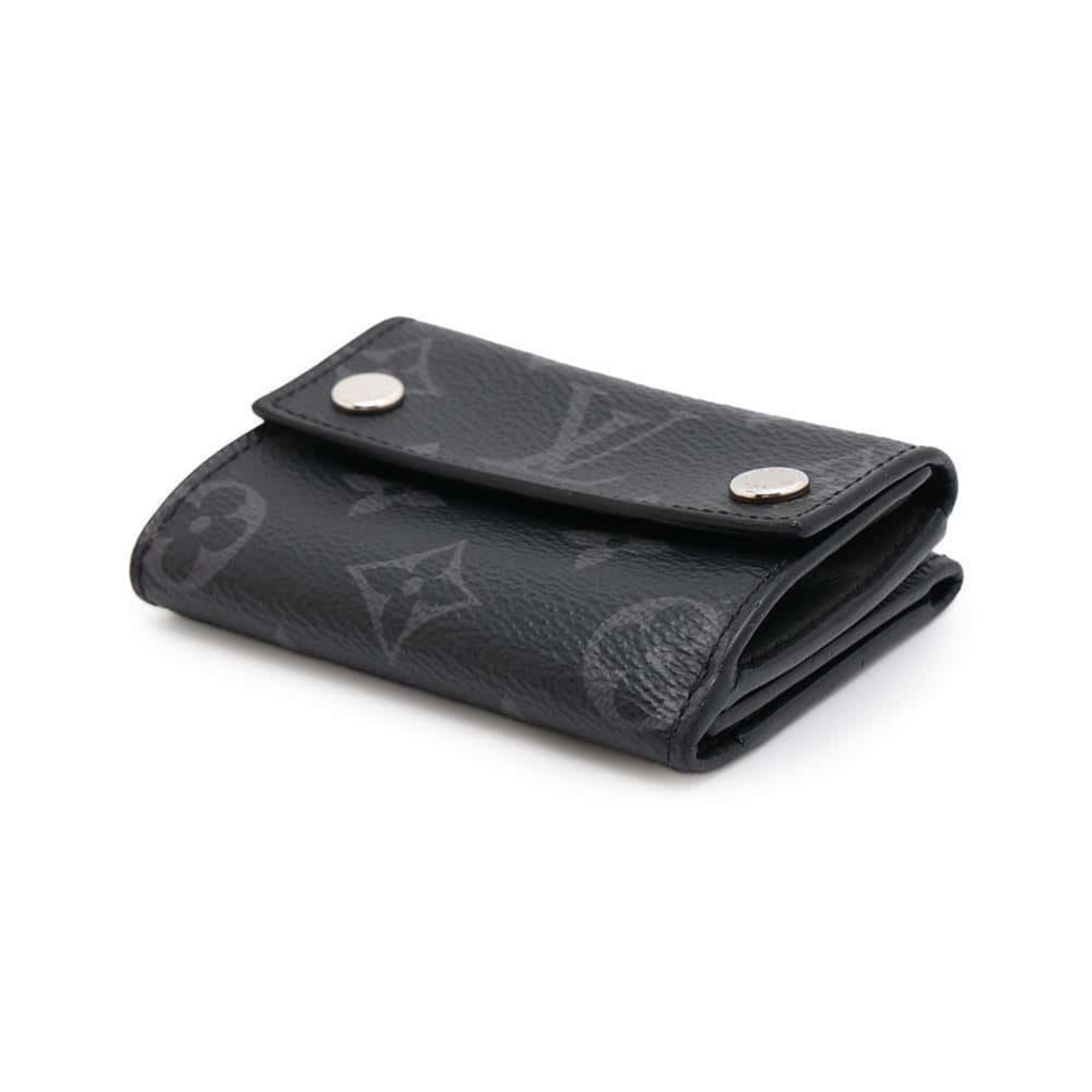 Louis Vuitton Tri-fold Wallet Monogram Eclipse Discovery Compact M67630 Black