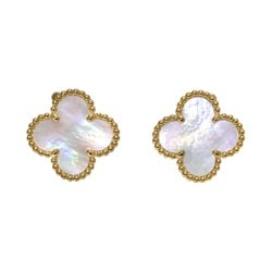 Van Cleef & Arpels Alhambra Earrings Mother of Pearl K18YG Yellow Gold VCAR4100