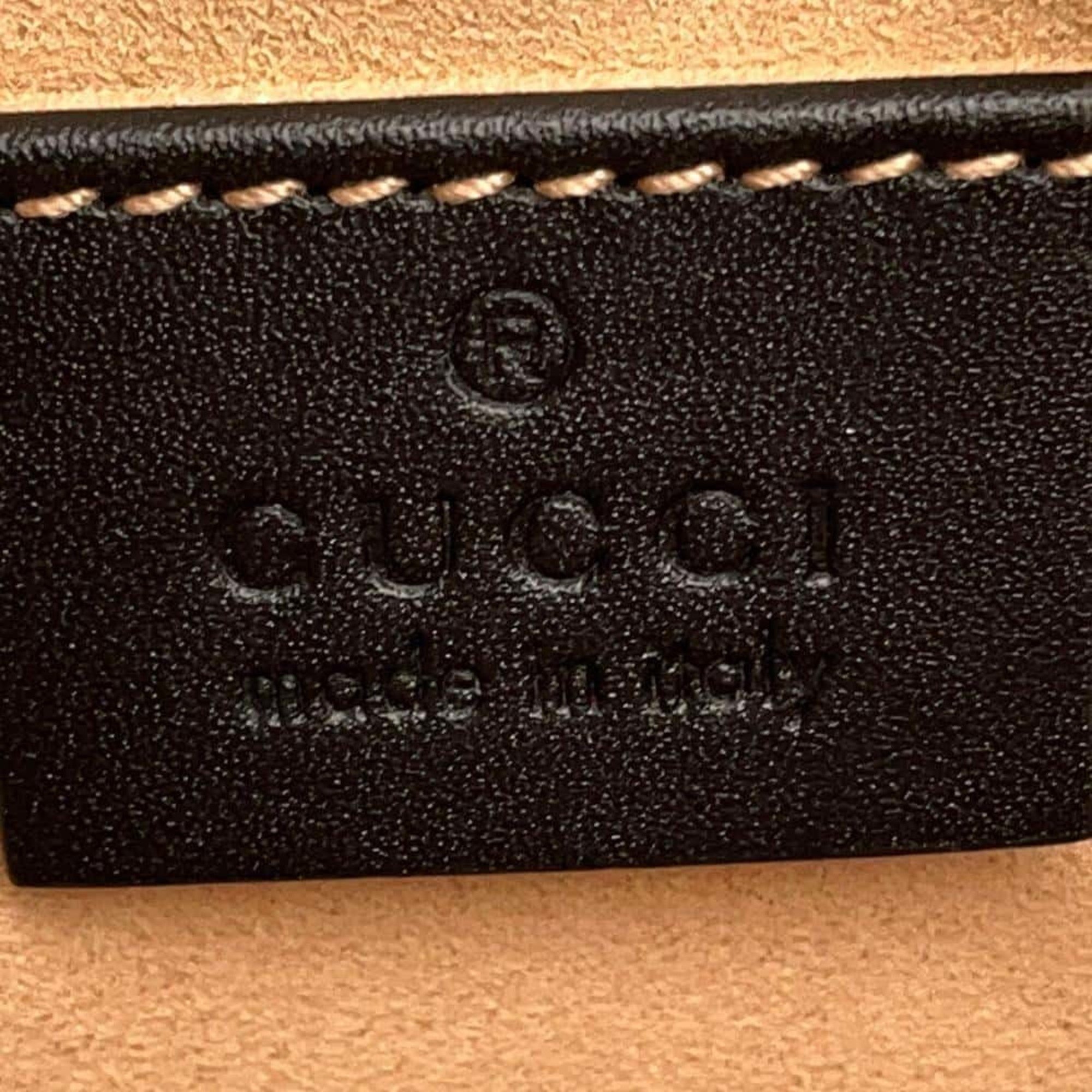 Gucci Shoulder Bag Offdia GG Supreme Suede Leather 517350 GUCCI Black