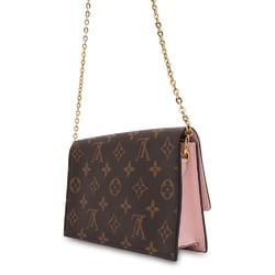 Louis Vuitton Chain Wallet Monogram Portefeuille Flore M67405 LOUIS VUITTON Clutch Shoulder