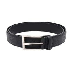 Gucci Belt Guccissima Leather Size 95 474313 GUCCI Men's Black