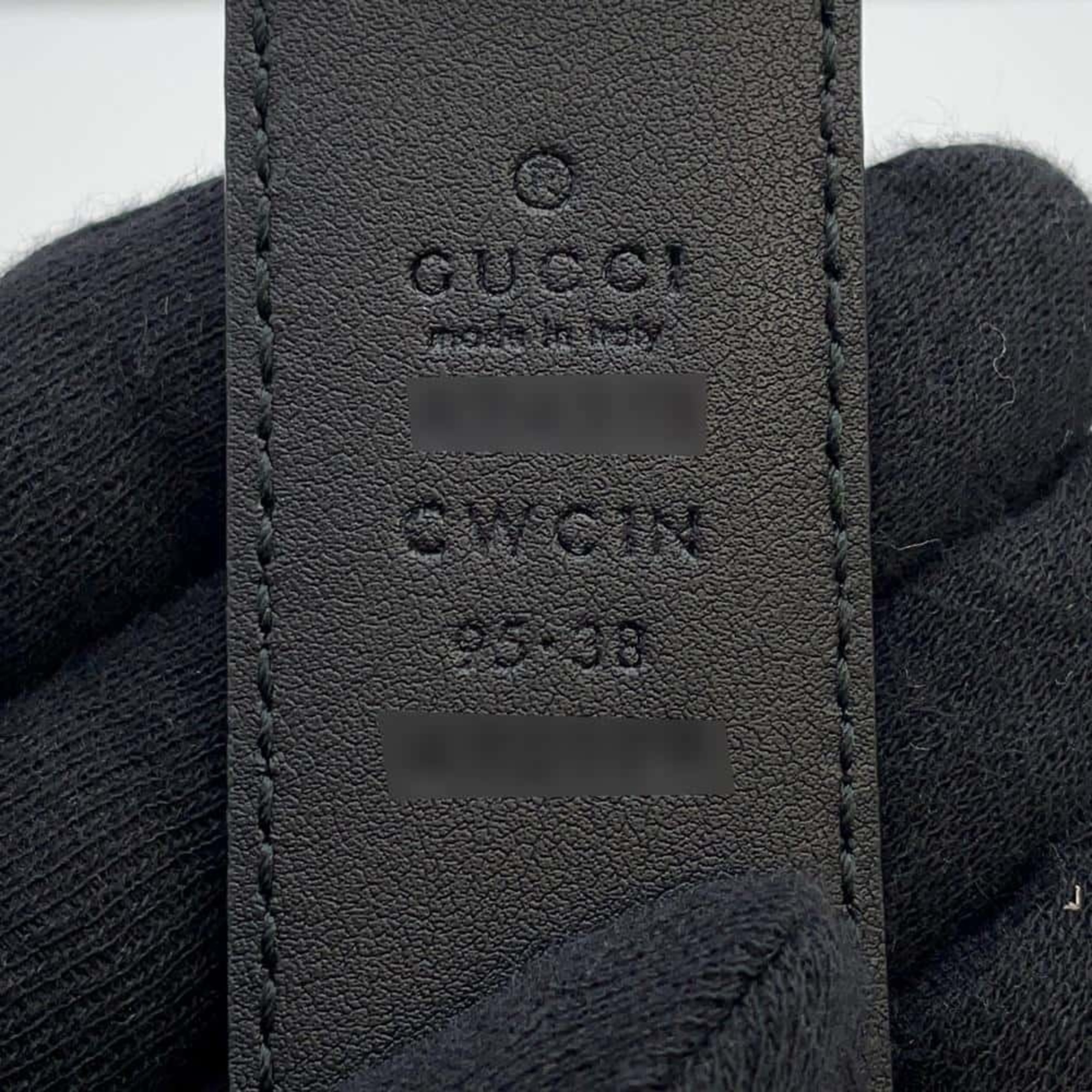 Gucci Belt Guccissima Leather Size 95 474313 GUCCI Men's Black