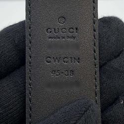 Gucci Belt Guccissima Leather Size 95 474313 GUCCI Men's Black