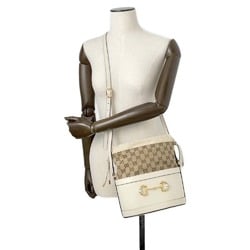 Gucci Shoulder Bag Horsebit 1955 GG Canvas Leather 602118 GUCCI Bucket