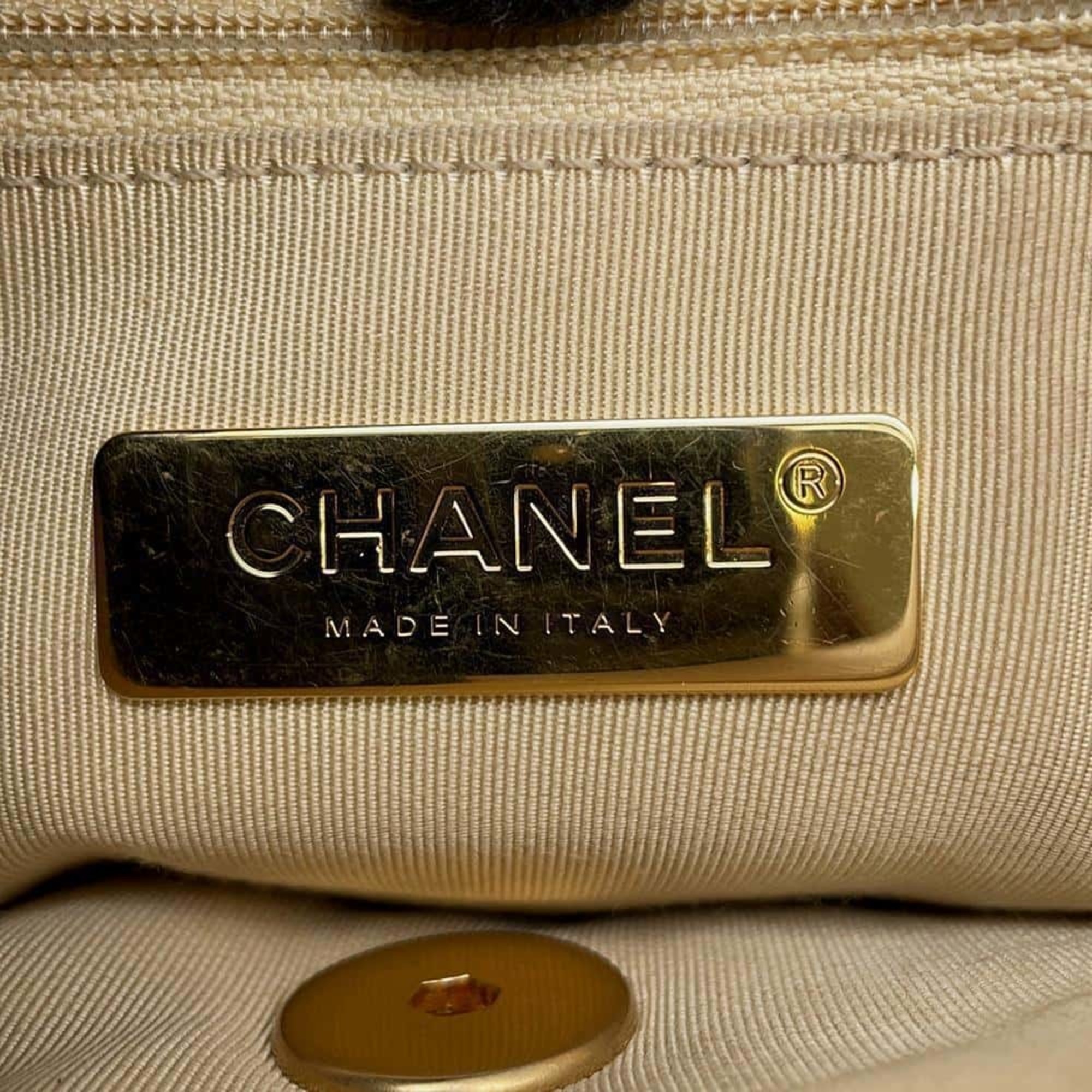 Chanel Chain Shoulder Bag 19 Flap Coco Mark Lambskin AS1160 CHANEL 2way