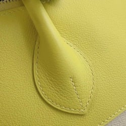 Hermes handbag Bolide 35 Lime Ficelle Evercolor Toile H A stamp