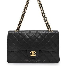 Chanel Chain Shoulder Bag Matelasse 25 Coco Mark Lambskin Double A01112 CHANEL Black