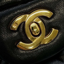 Chanel Chain Shoulder Bag Matelasse 25 Coco Mark Lambskin Double A01112 CHANEL Black