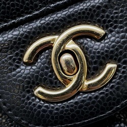 Chanel Chain Shoulder Bag Matelasse 30 Caviar Skin Coco Mark A58600 CHANEL Black