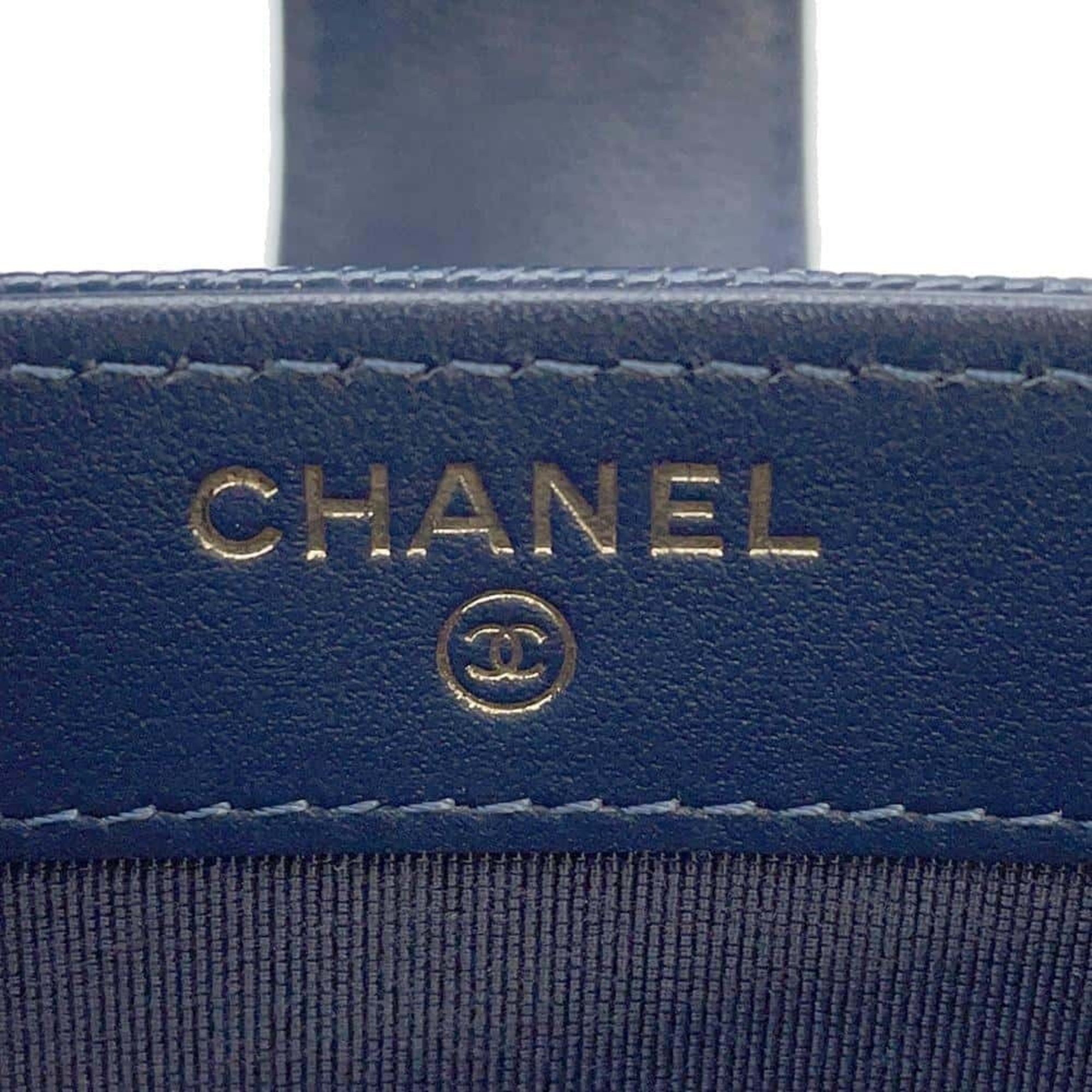 Chanel Long Wallet Matelasse Caviar Skin CHANEL Business Card Holder Case