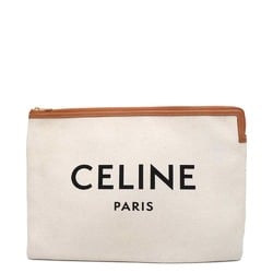 CELINE Clutch Bag Canvas Second