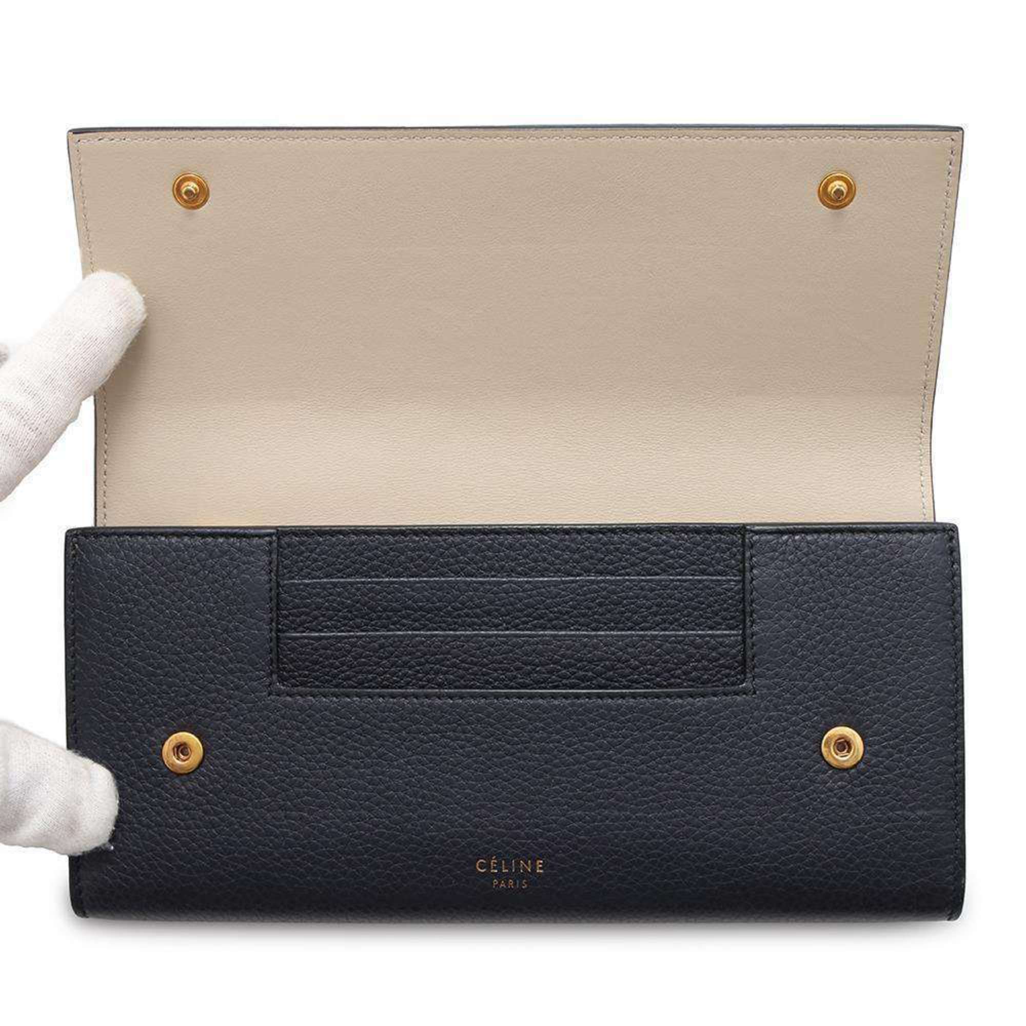 Celine Long Wallet Multi-Function Leather 101673AFE CELINE Wrap