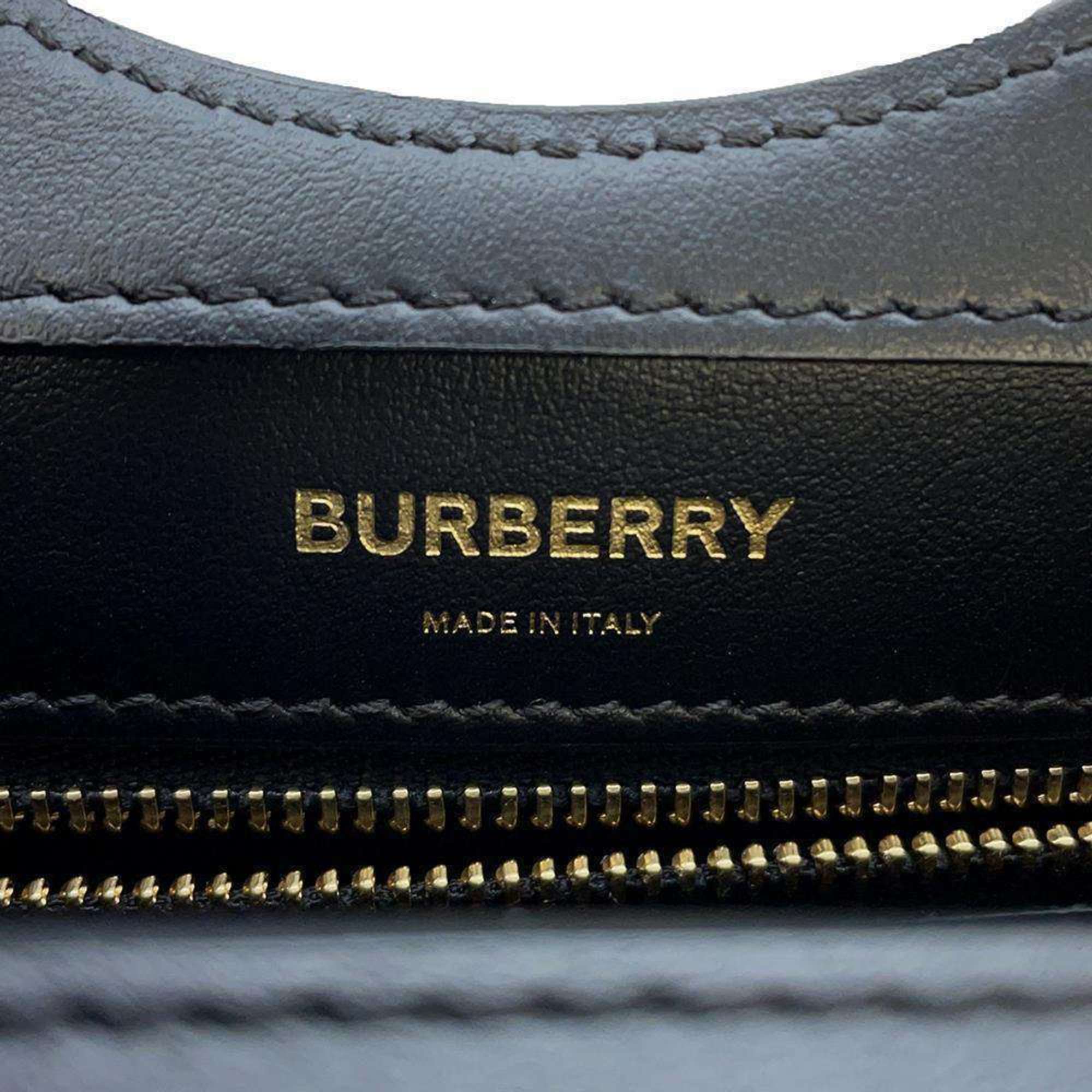 Burberry handbag pocket bag leather nylon 8035841 BURBERRY 2way shoulder black