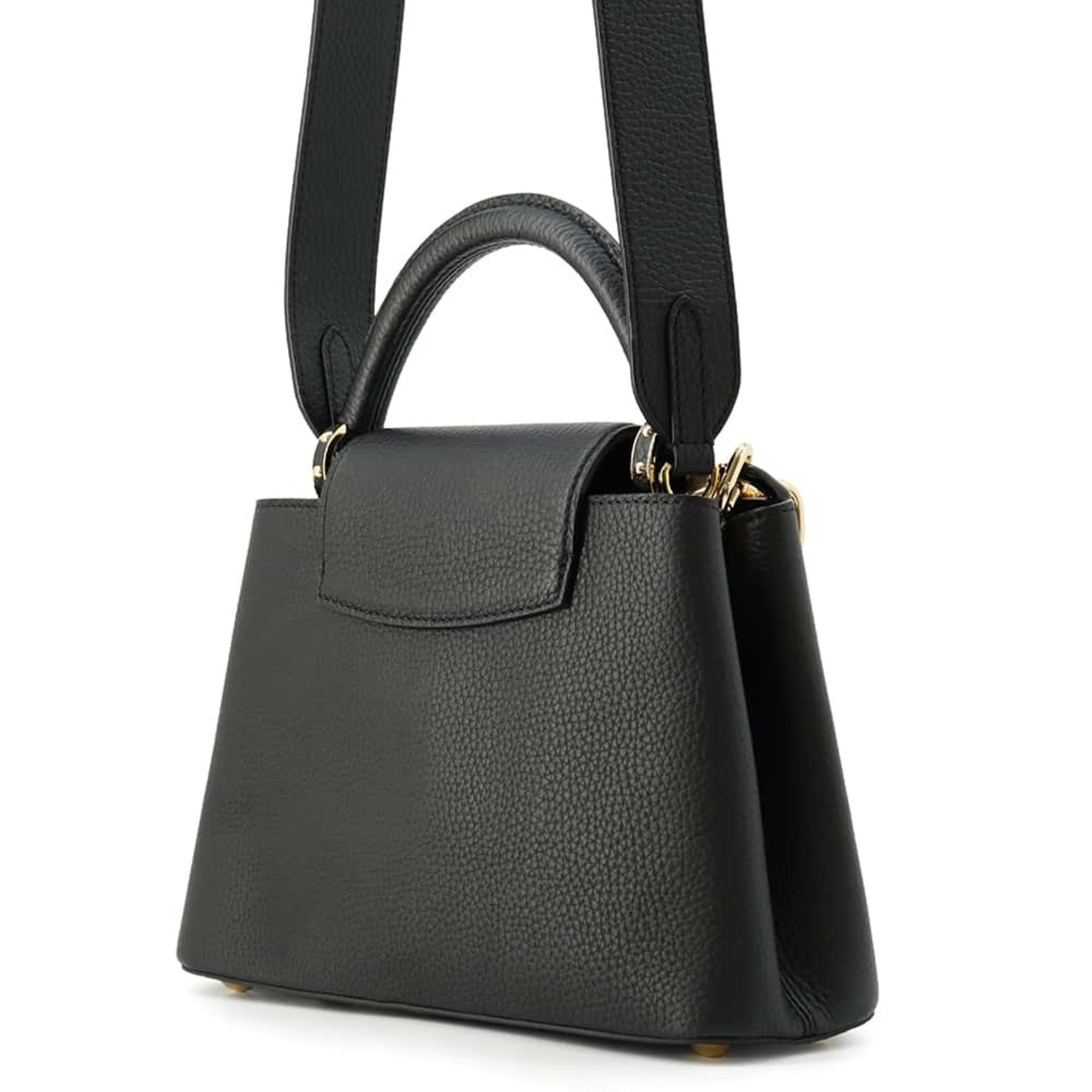 Louis Vuitton Handbag Taurillon Leather Capucines BB M21641 2way Shoulder Bag Black