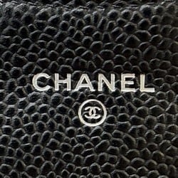 CHANEL Business Card Holder/Card Case Matelasse Classic Coco Mark Caviar Skin AP0214 Holder Black