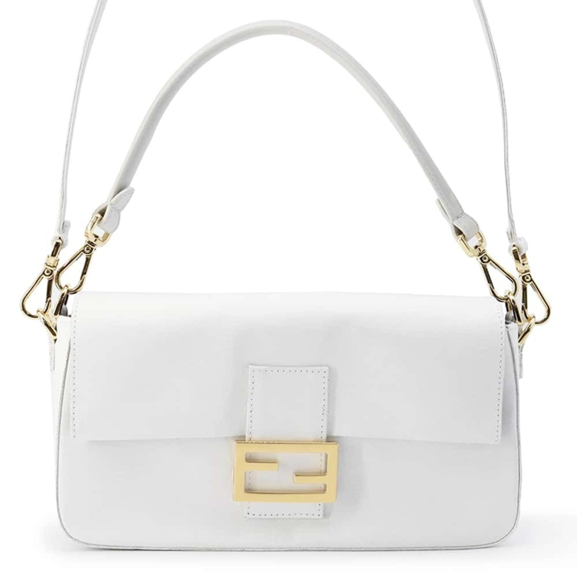 Fendi Shoulder Bag Baguette Drawing Bucket Personalized Color Kit 8BR600 FENDI White