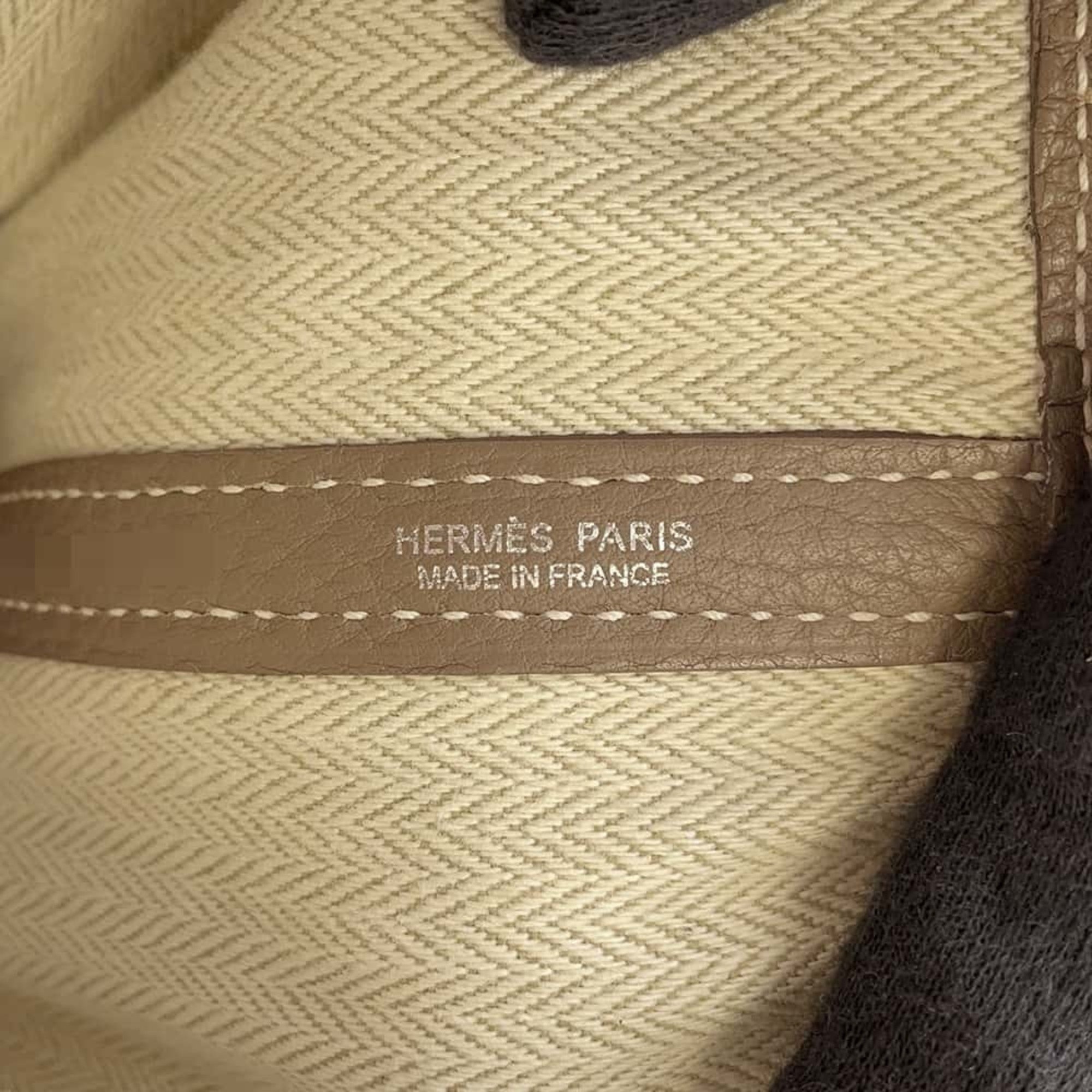 Hermes Tote Bag Garden PM Etoupe Negonda □O Stamp