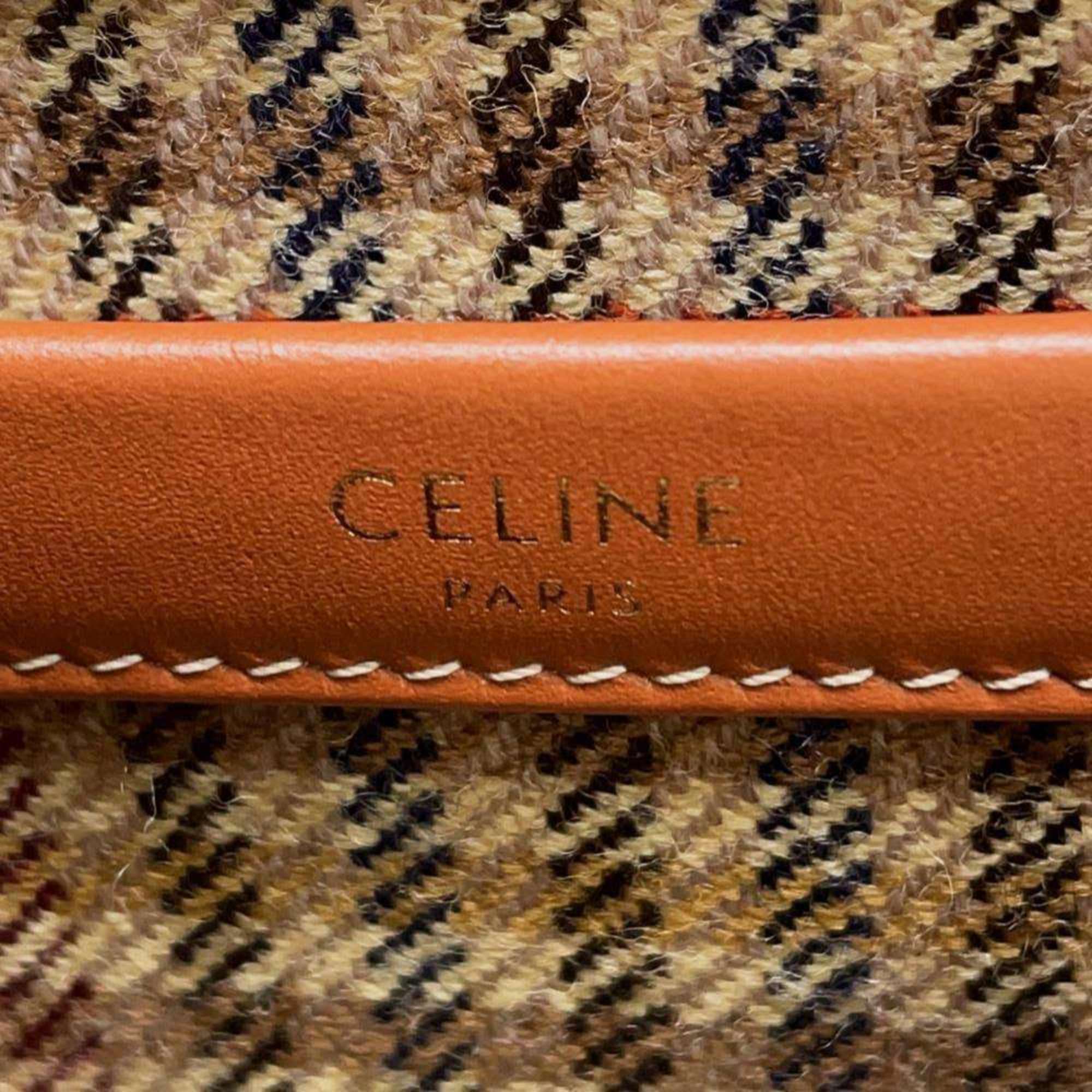 Celine Handbag Triomphe Small Cabas Thais Tweed 199162 CELINE 2way Shoulder Bag