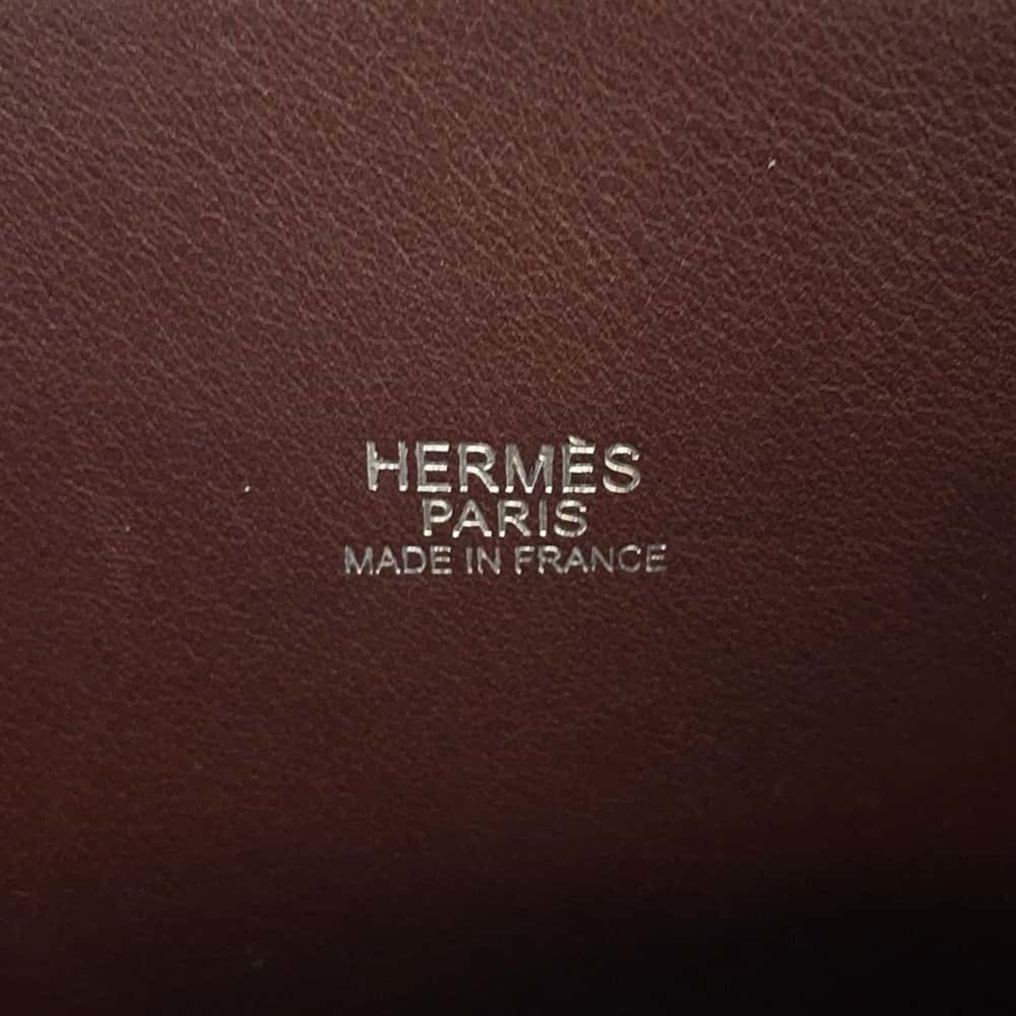 Hermes handbag Bolide 35 Ebène Khaki Veau Gulliver Toile Officier □L engraved 2way