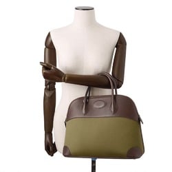 Hermes handbag Bolide 35 Ebène Khaki Veau Gulliver Toile Officier □L engraved 2way