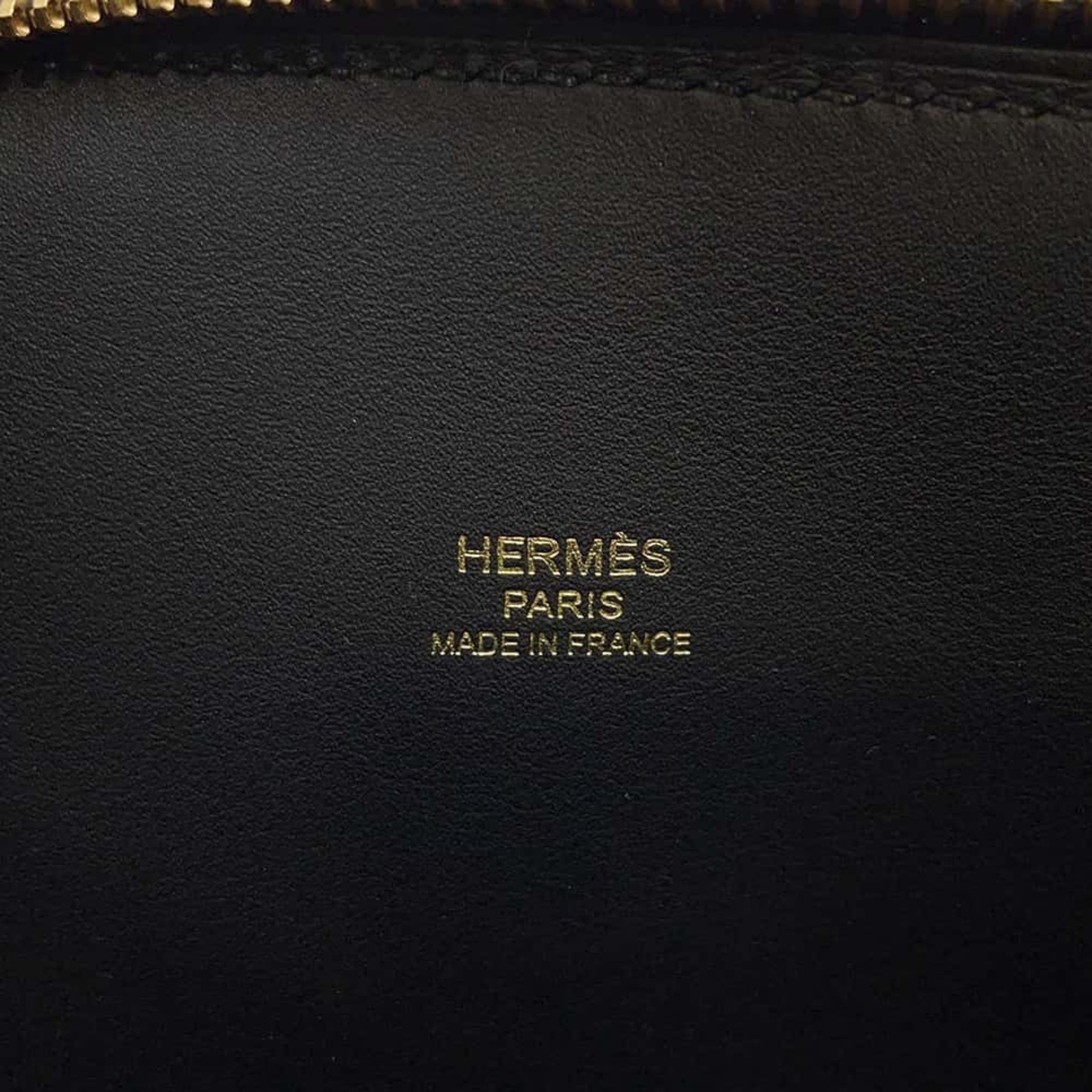 Hermes Bolide 1923 25 Black Epson W Stamp HERMES 2way Shoulder Bag