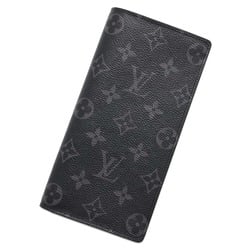 Louis Vuitton Long Wallet Monogram Eclipse Portefeuille Brazza M61697 LOUIS VUITTON Men's Black