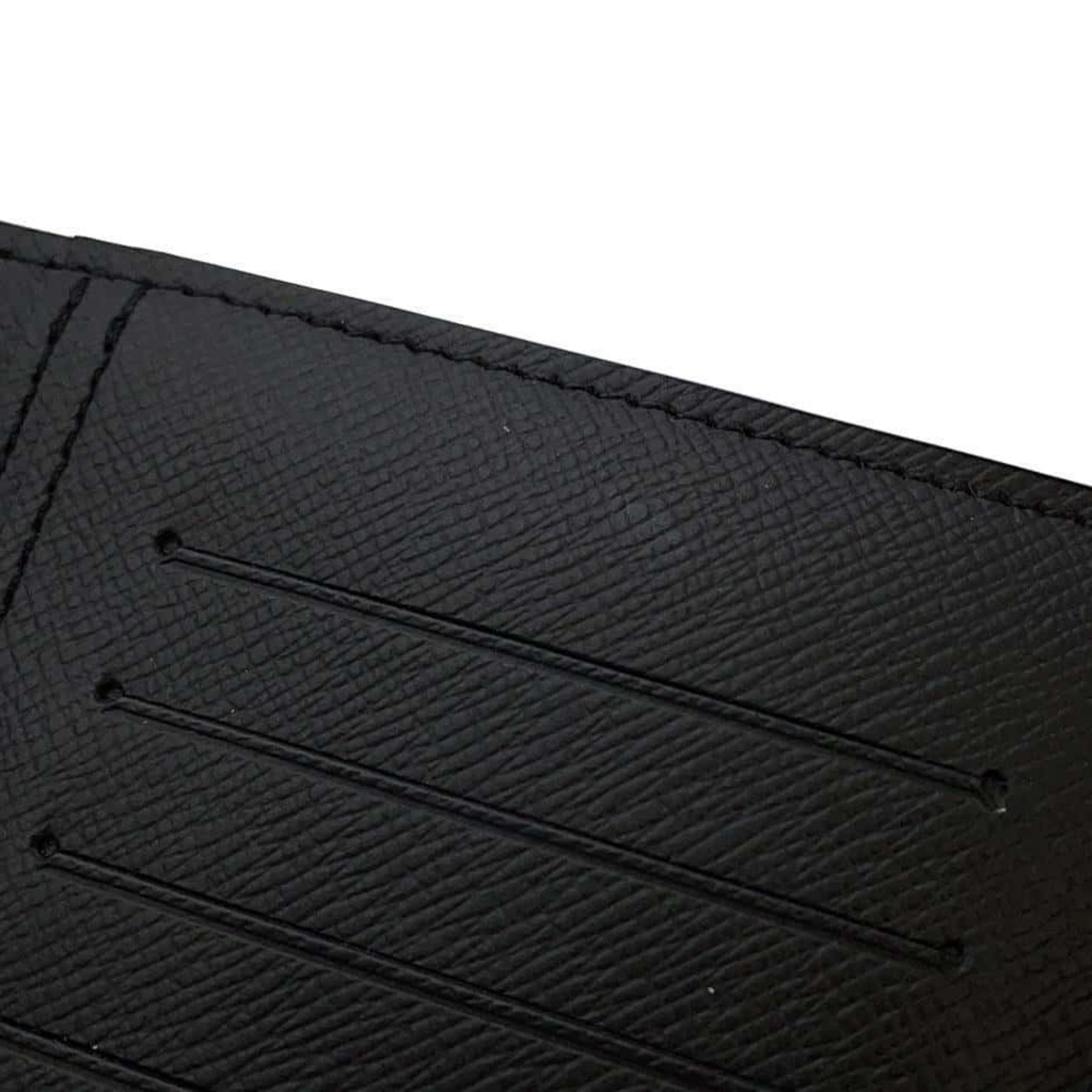 Louis Vuitton Long Wallet Monogram Eclipse Portefeuille Brazza M61697 LOUIS VUITTON Men's Black