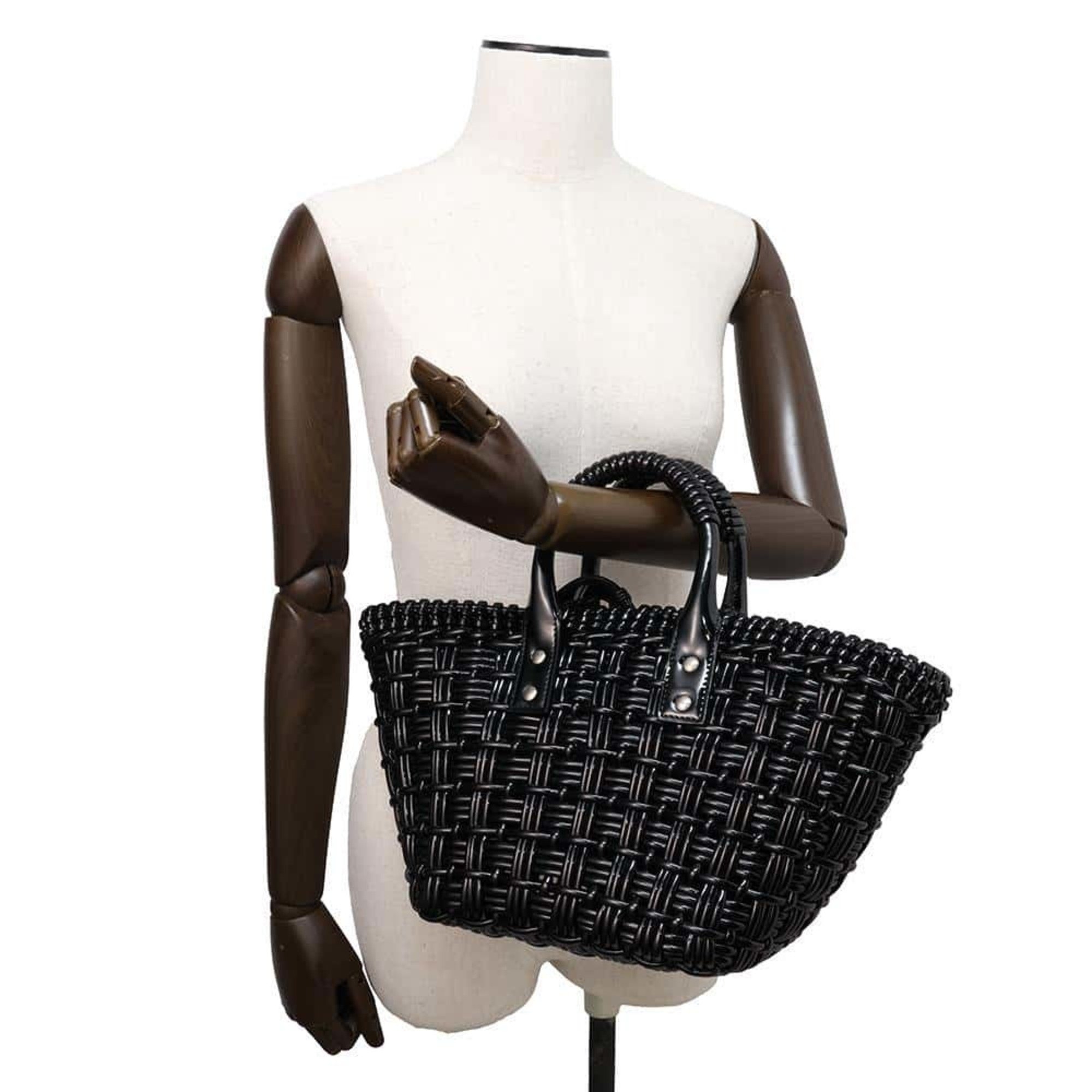 Balenciaga Handbag Bistro XS 671342 BALENCIAGA Bag Shoulder Basket Black