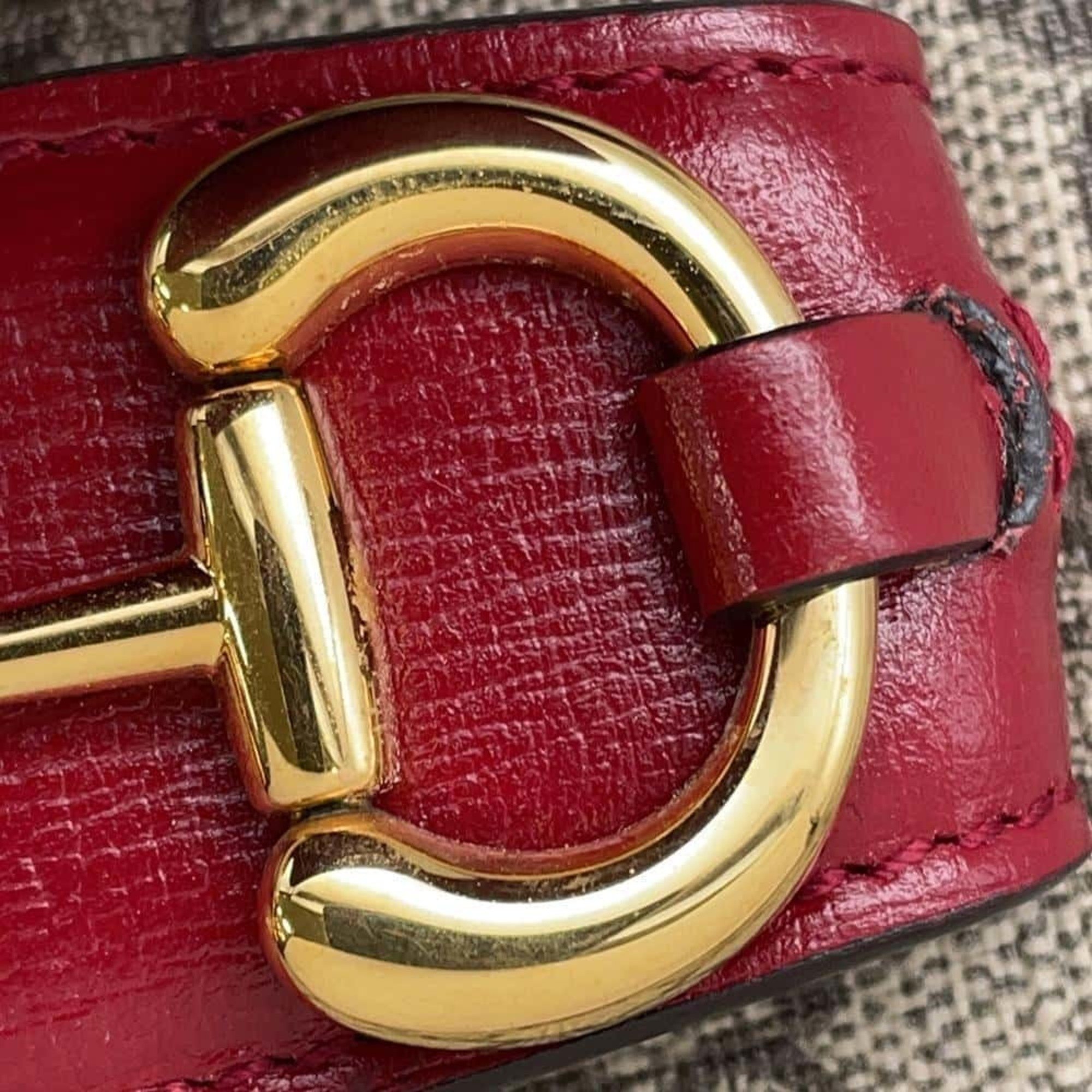 Gucci Shoulder Bag 1955 Horsebit GG Supreme 602204 GUCCI Red