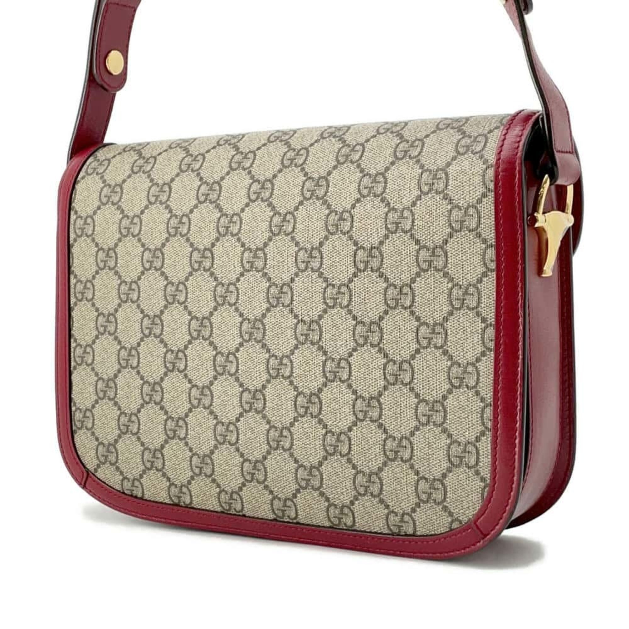 Gucci Shoulder Bag 1955 Horsebit GG Supreme 602204 GUCCI Red