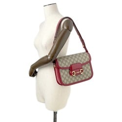 Gucci Shoulder Bag 1955 Horsebit GG Supreme 602204 GUCCI Red