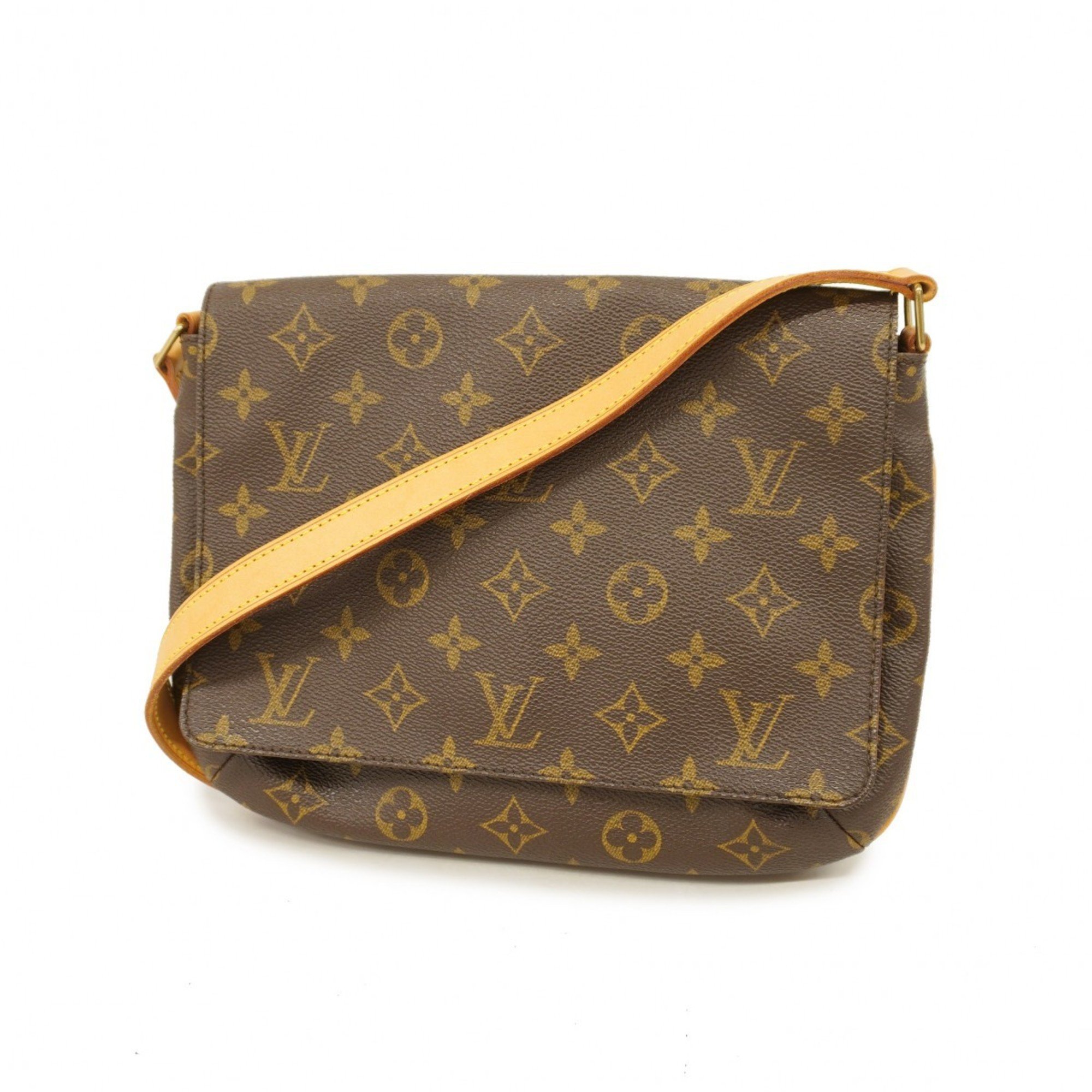 Louis Vuitton Shoulder Bag Monogram Musette Tango Short Strap M51257 Brown Women's