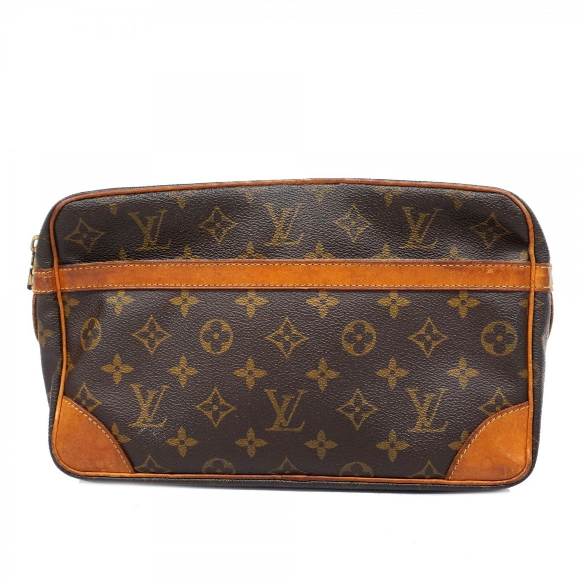 Louis Vuitton Clutch Bag Monogram Compiegne 28 M51845 Brown Women's