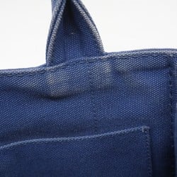 Prada Tote Bag Canapa Canvas Blue Women's