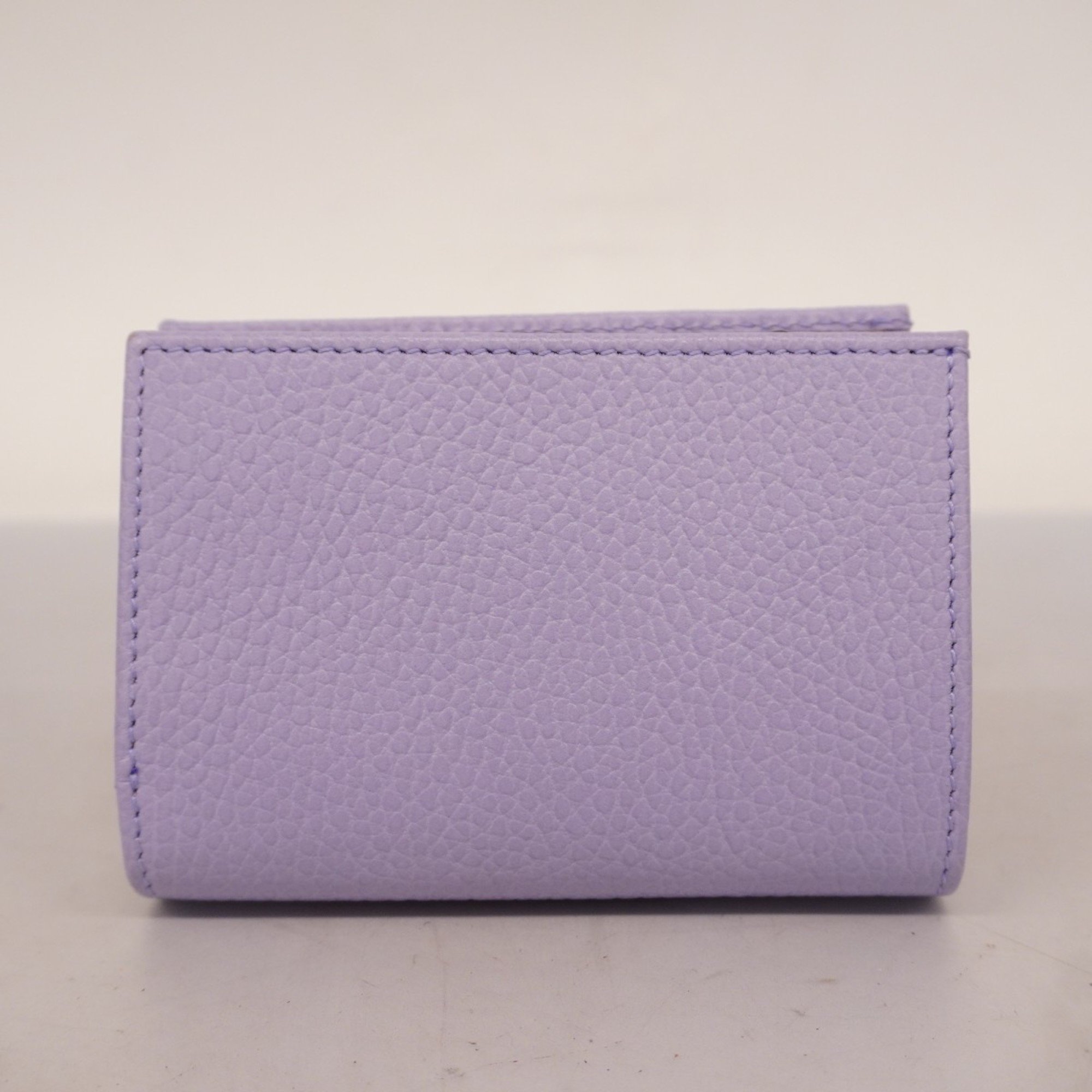 Gucci Wallet GG Marmont 772738 Leather Purple Women's