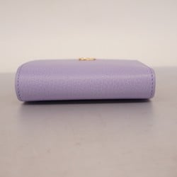 Gucci Wallet GG Marmont 772738 Leather Purple Women's