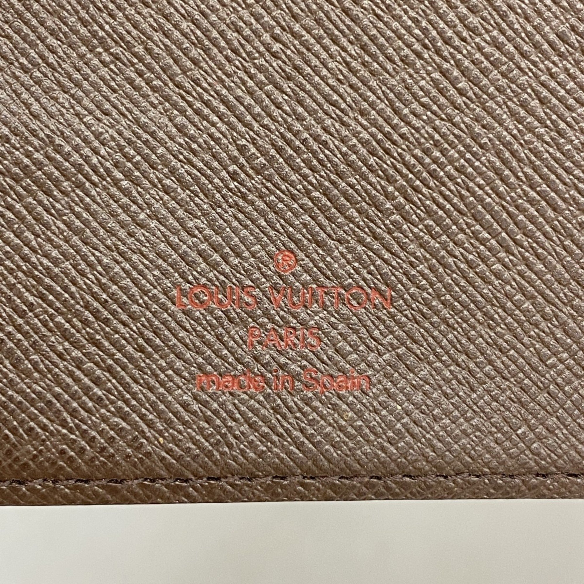 Louis Vuitton Diary Cover Damier Agenda Poche R20703 Ebene Men's Women's