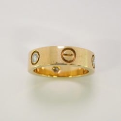 Cartier Ring Love 3PD Diamond K18YG Yellow Gold #52 Ladies