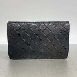 Chanel Shoulder Bag Matelasse Lambskin Black Women's