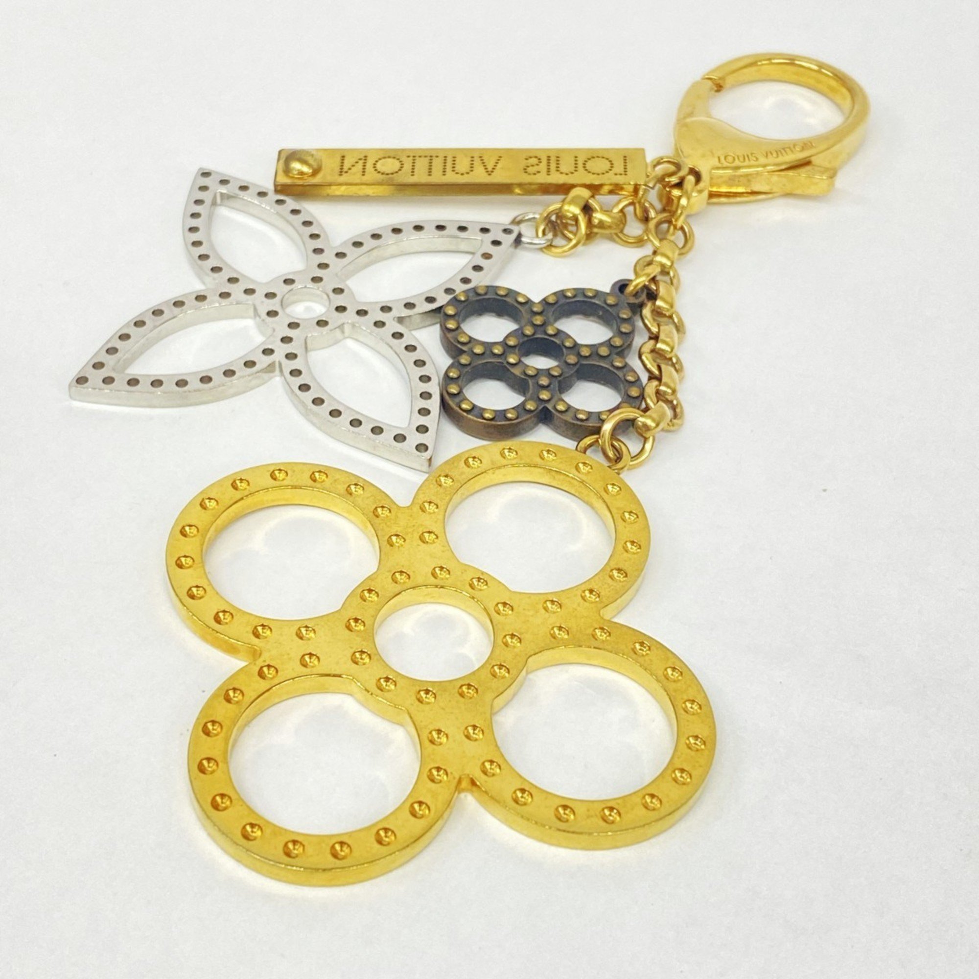 Louis Vuitton Keychain Bijoux Sac Taberge M65090 Gold Women's