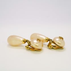 Chanel Earrings Coco Mark Fake Pearl GP Plated Gold Ladies