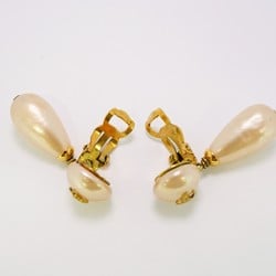 Chanel Earrings Coco Mark Fake Pearl GP Plated Gold Ladies