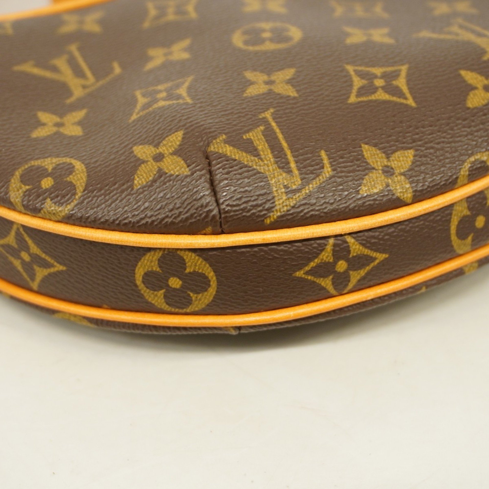 Louis Vuitton Shoulder Bag Monogram Pochette Croissant M51510 Brown Women's