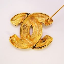 Chanel Brooch Coco Mark Matelasse GP Plated Gold Ladies